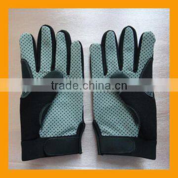 Best Price Anti Slip Palm Dotted Promotional Mechanic Safety Work Gloves Leather Working Gloves For Hand Protection