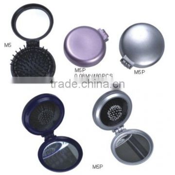 plastic folidng brush with mirror