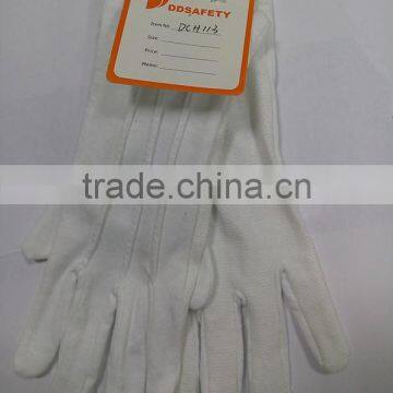 DDSAFETY Hot Sale 100% Bleach Cotton Interlock Gloves With A Plastic Buckle photo-3