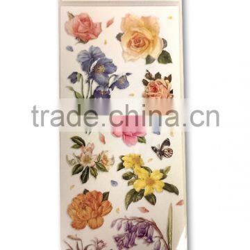 Rose & Lily Design Sticker, Classic Decorative Shinny Glitter Sticker photo-2