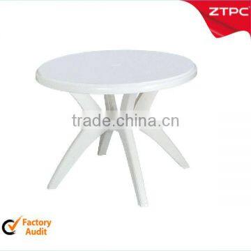 Outdoor plastic round table white color