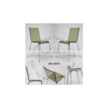 New Design Acrylic Dining Chairs Simple Style Plastic Coffee Chair photo-5