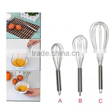 high quality stainless steel kitchen egg whisk with good grip