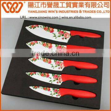 Best Price 5pcs Non-stick Coating Knife Set