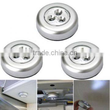 3 LED Classy Wall Light Kitchen Cabinet Closet Car Cordless Push Touch Lamp photo-2