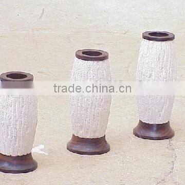SONO OVAL STONE CANDLE HOLDER