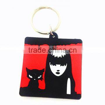 China manufacturer direct sale 2D PVC custom keychain maker