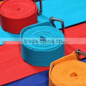 Cotton Yoga Mat Belt / D-Ring Yoga Cotton Strap / Stress relief cotton yoga belt