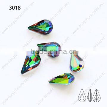 K9 crystal VM001 color drop point back glass stone jewelry stone