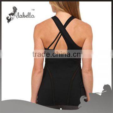 Seamless Knitting Ladies Tank Top Bra Sport Scoop Neckline Tank Top photo-3