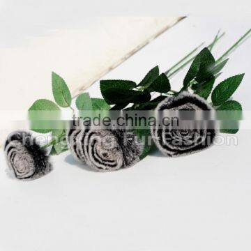 CX-A-69B China Factory New Products Rex Rabbit Fur Indian Wedding Flower photo-4