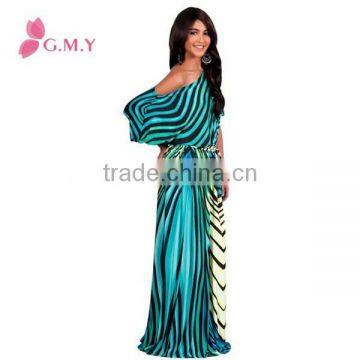 Women's One Shoulder Plus Size Cocktail Evening Elegant Long Maxi Dress photo-2