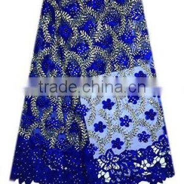 Fashiuonable African Women Wedding Dress Lace Sequined Tulle Lace With Stones FL1394 photo-2