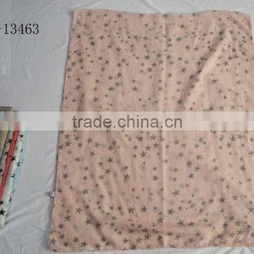 2017 Fashion Girls New Arrival Designer Viscose England Print Star Scarf photo-2