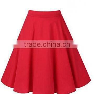 2017 Girls Long Dresses Women's Pleated Vintage Skirts Floral Print Casual Midi Skirt photo-2