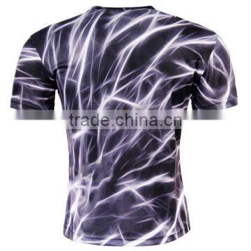 China Clothing Factory OEM T-shirt Polyester Sublimation Print T Shirt photo-2
