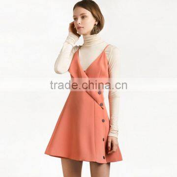 2017 Fashion Spaghetti Strap Elegant Women Spring Summer Dresses One Piece Design