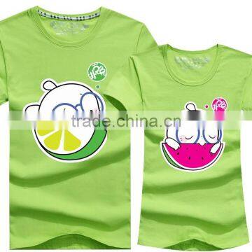 100% Pure Cotton Round Neck Fashion Design Couple T Shirts photo-2