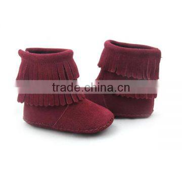High Quality Toddler Baby Girls Boys Soft Sole Moccasins Leather Boots photo-3