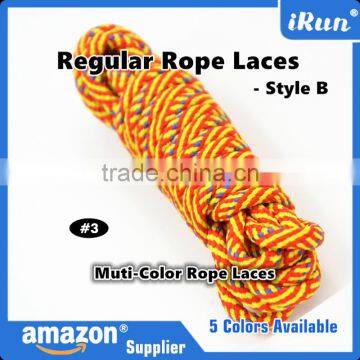 Regular Yeezy Rope Muti-Colored Shoes Boots Laces - Customized Runners Rope Laces With Plastic Tips - 5 Existing Colors photo-3