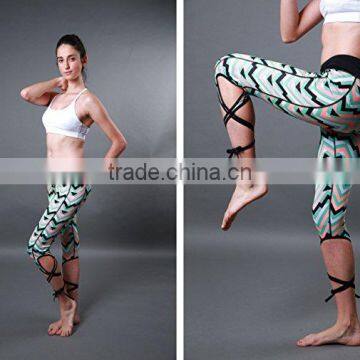 Wholesale Fashion Design Women Sports Leggings Tight Yoga Pants Fancy Dance Leggings
