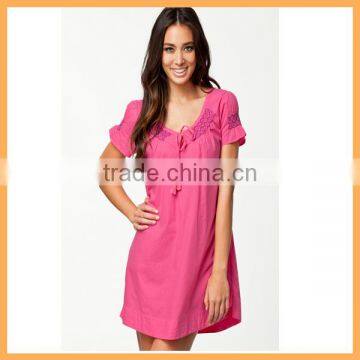 Short Sleeve Cotton Designer Tunic Dress