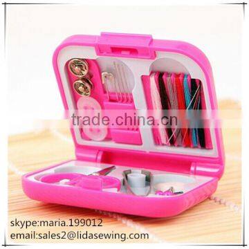 New Arrival Portable Mini Travel PP Sewing Box With Color Needle Threads Sewing Kits Sewing Set DIY Home Tools