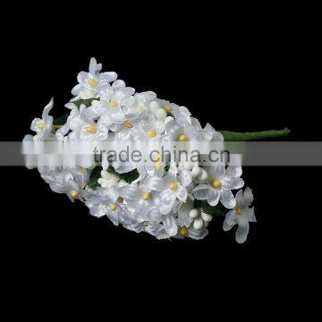 Wholesale Decoration Millinery White Terylene Artificial Flower photo-2