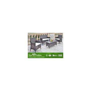 Professional Rattan Sofa Patio Outdoor Furniture Small Table And Chairs Easy Cleaning