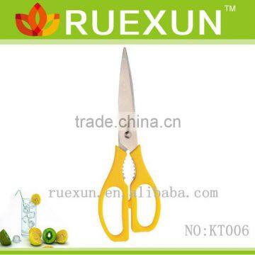 KT006 9" Hot Sale Stainless Steel Kitchen Scissors With Color pp Handle
