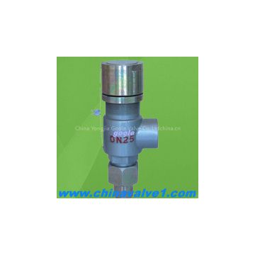 Spring loaded low lift external thread safety valve