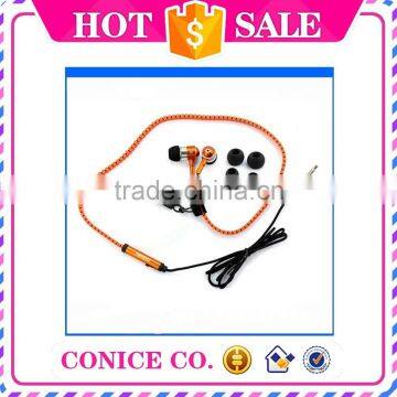 Cheap Noise Cancelling Function Metal Plug Zipper In-Ear Earphone With Mic photo-2