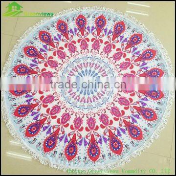 Wholesale alibaba round beach towels custom printed round towel round beach towel velour