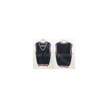 Fashion Autumn Cotton V Neck Sweaters , Black Sleeveless Vest for Boys