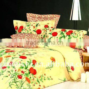 color full flower 100%long stapled cotton bed linen