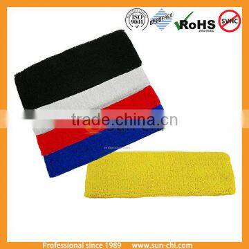 colorful solid sport spandex headband cheap wide jersey stretchy headbands for young people