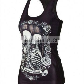 New products trendy style lady skeleton lovers rock T-shirt