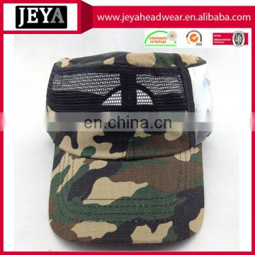 Fashion camouflage Military Cap mesh polyester hat with sublimation logo