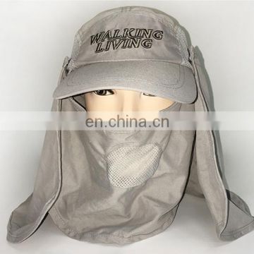 Factory High Quality Outdoor Sun Protection Fishing Cap with Ear and Neck Flap Cover Bucket Hats