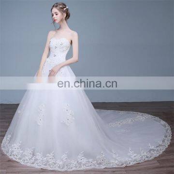 HS1625 2017 Bling Wedding Dress China Long Train Sequined Bridal Ball Gown