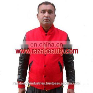 Black & Brown Varsity Jackets, Custom Logo Baseball Jackets, Camel Letterman Jackets, Wool Leather Bomber Jackets photo-5