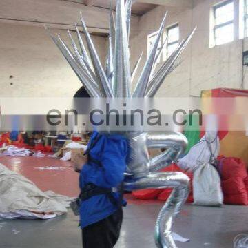 Customized Silver Inflatable Costume Fan for Stage Decoration for Festival photo-2