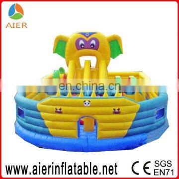 PVC inflatable jungle fun run jumping castle obstacle