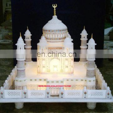 India Agra Taj Mahal, Built In Pure White Marble Beautiful Showpiece