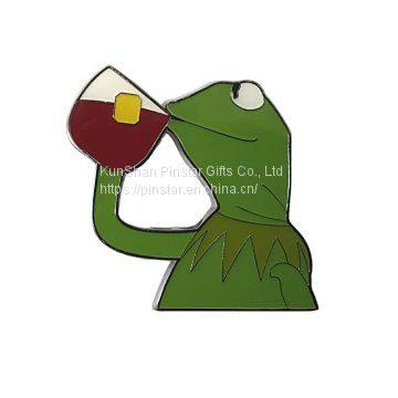 Smug Frog Pepe Custom Lapel Pin photo-3
