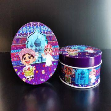 Food Round Metal Tins Lids Round Flat Cookie Tin Candy Chocolate & Cake photo-5