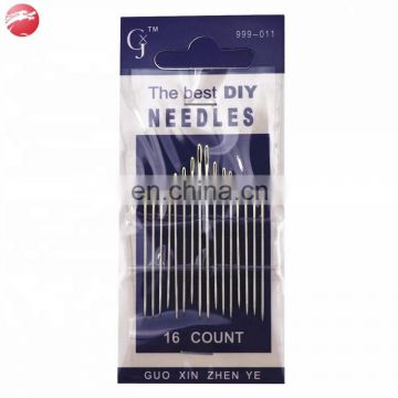 Hot selling golden eyes assorted sewing needle self threading  sewing needle