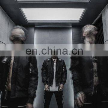 Young Men Fashion Motorcycle Winter Zip up Bomber Padding Jacket for Unisex photo-6