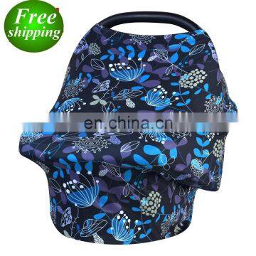 Hot Selling Printed Shopping Cart Car Seat Canopy Multi Use Breastfeeding Cover up Stroller Car Seat Baby Nursing Cover photo-2
