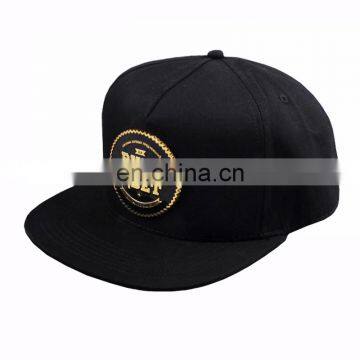 Exclusive 6 panel gold plate custom cheap china snapbacks cap